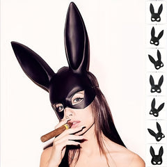 Bunny Mask Bar Nightclub Halloween Makeup Headdress Party Rabbit Ear Mask