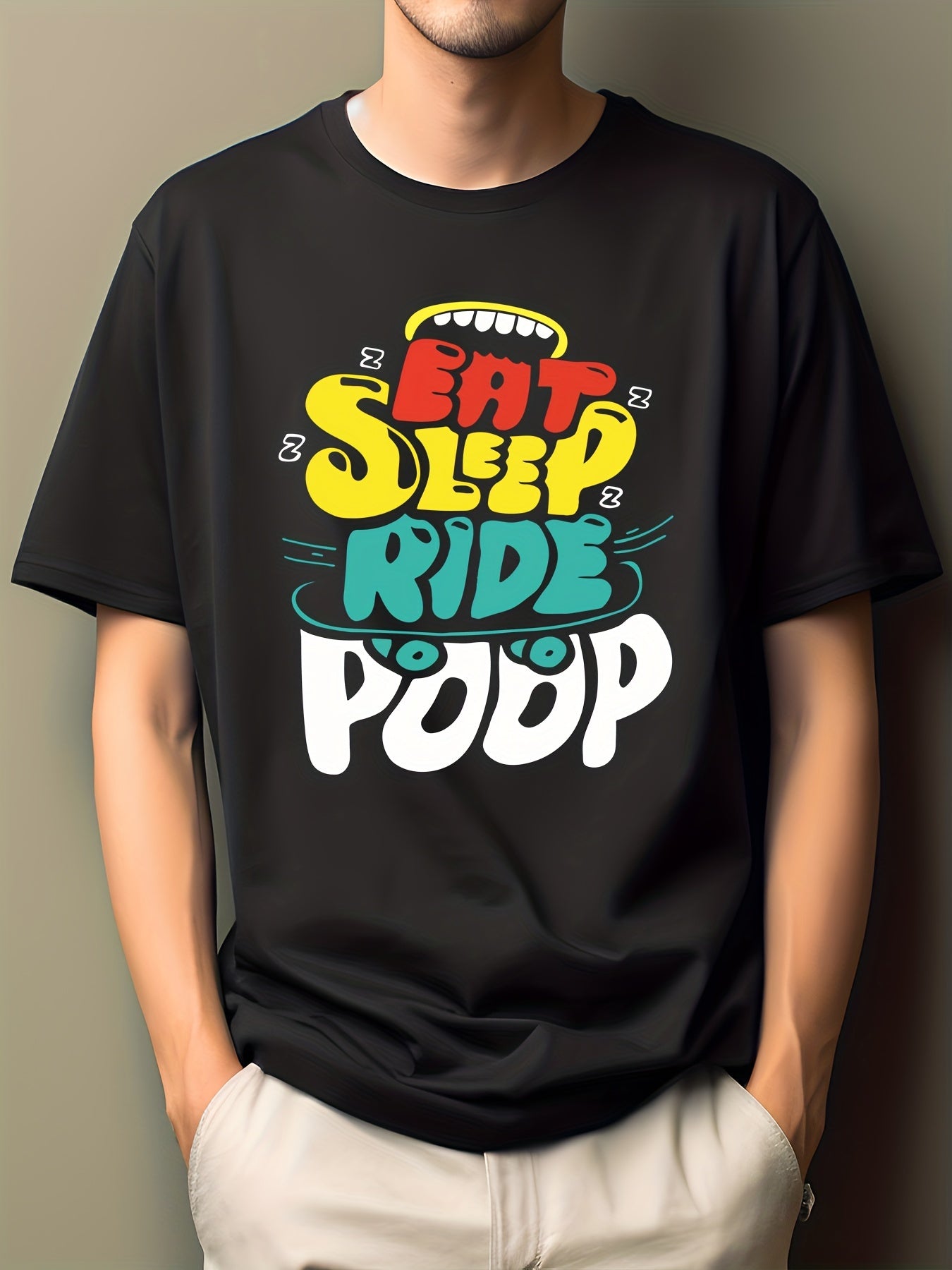 Men's Cartoon Print Hip Pop Tee