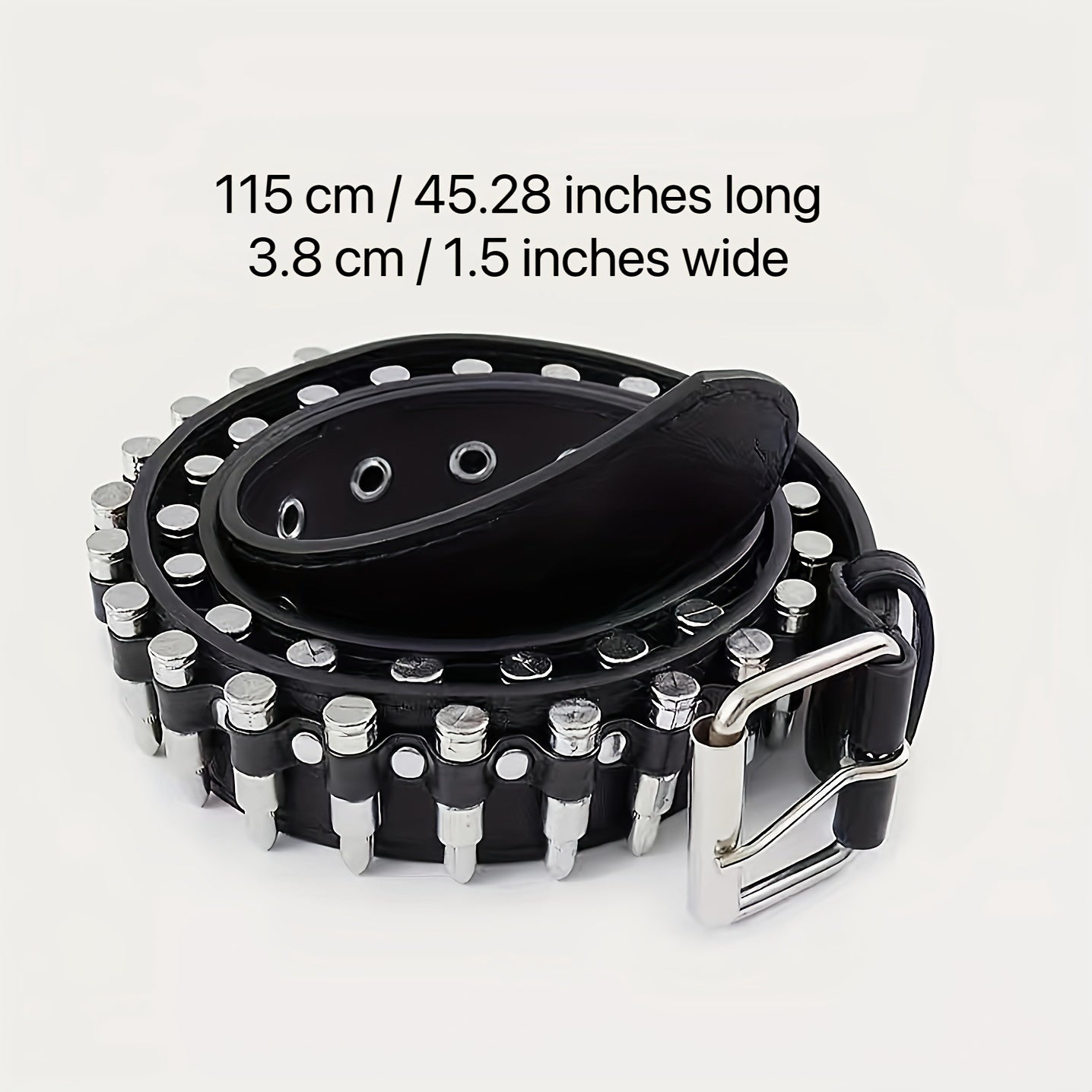 PU Leather Bullet Punk Style Belt