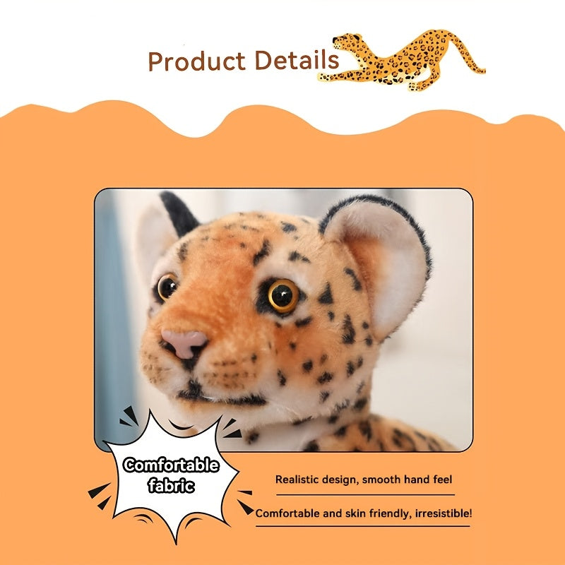 Leopard Plush Toy Soft Polyester Multicolor Perfect Home Decor Birthdays