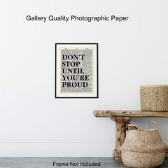 Don't Stop Believing Upcycled Motivational Wall Decor