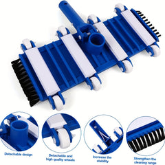 14 Inch Weighted Pool Vacuum Head w/ Side Brushes for Above/Inground Pool