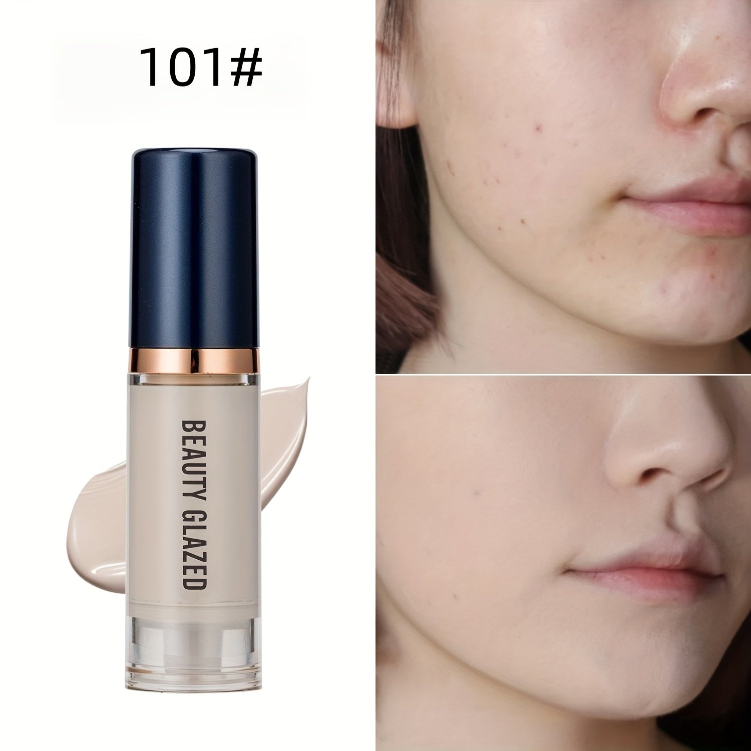 6 Liquid Foundation Anti-aging Full Coverage HD Moisturizing Formula