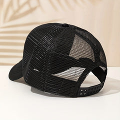 Skull Bear Print Trucker Hat Hip Hop Mesh Baseball Cap