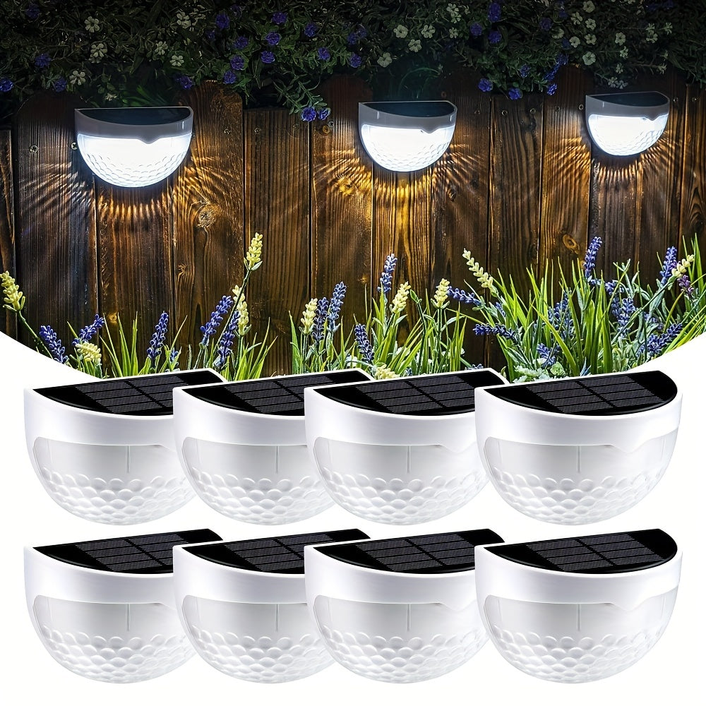 6pcs Solar Staircase Lights Waterproof Wall Lights for Outdoor Garden Patio