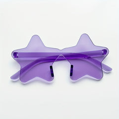 Star One piece Sunglasses Candy Rimless Decorative Glasses Party Beach