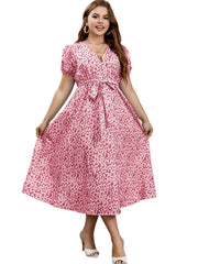  Women's Ombre & Gingham Print Maxi Dress