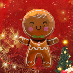 Christmas Gingerbread Man Balloon Winter Theme Party Decoration