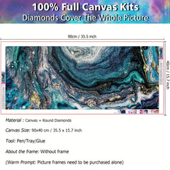 Flowing Abstract Large Diamond Painting Kit 40x90cm