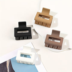 4pcs Frosted Hair Claw Butterfly Shaped Small Rectangle Hair Claw