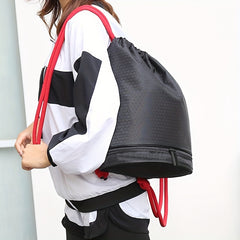 Embossed Drawstring Backpack Waterproof Storage Bag Lightweight