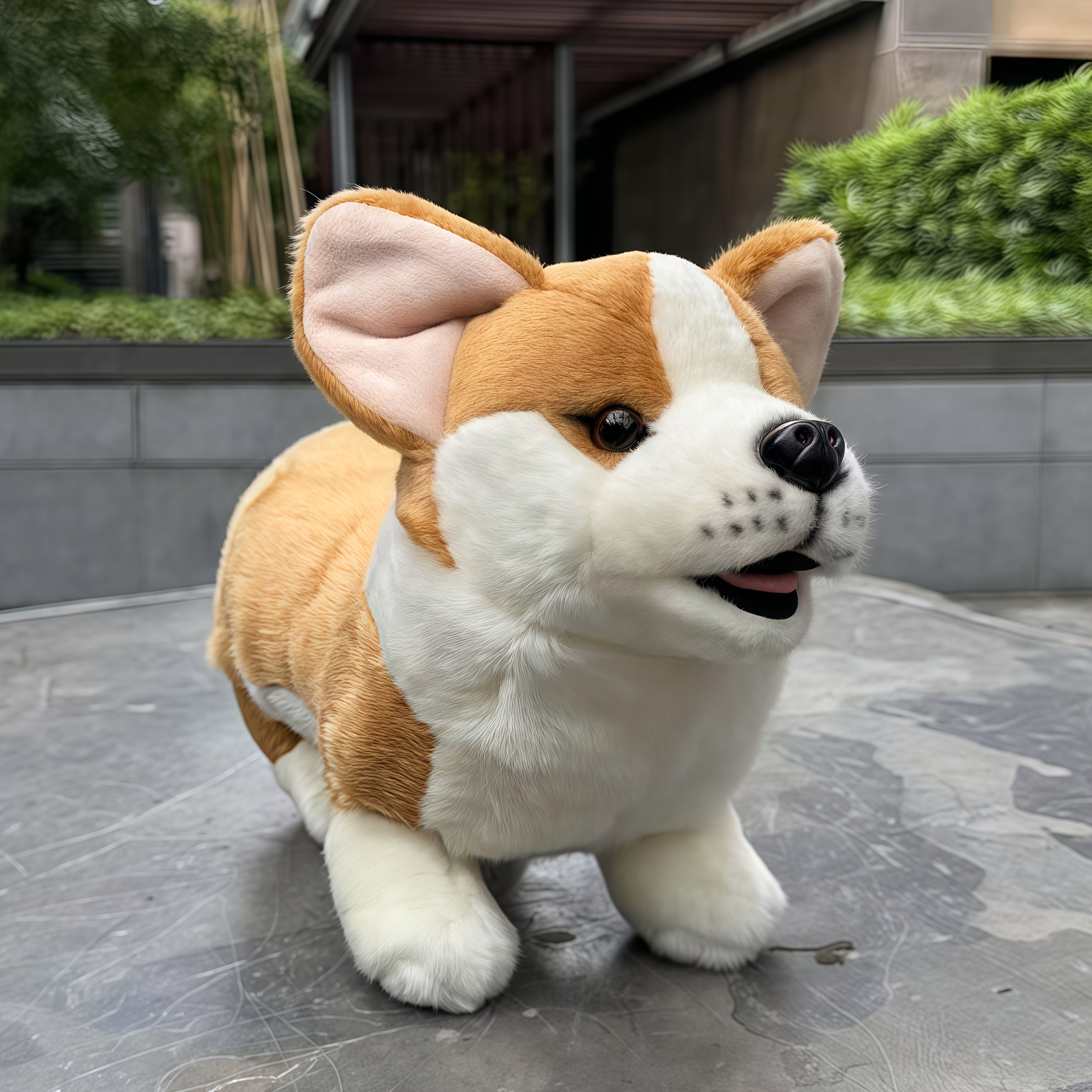JIAJCHUF Corgi Plush Stuffed Animal Soft Fluffy Corgi Dog Doll
