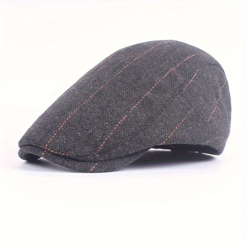 Men's Wool Beret Newsboy Cap Winter Painter Hat
