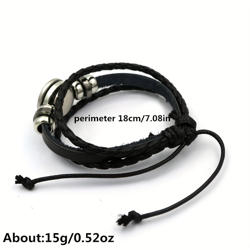 Luminous 12 Constellation Couple Bracelet Multilayer Beaded Braided