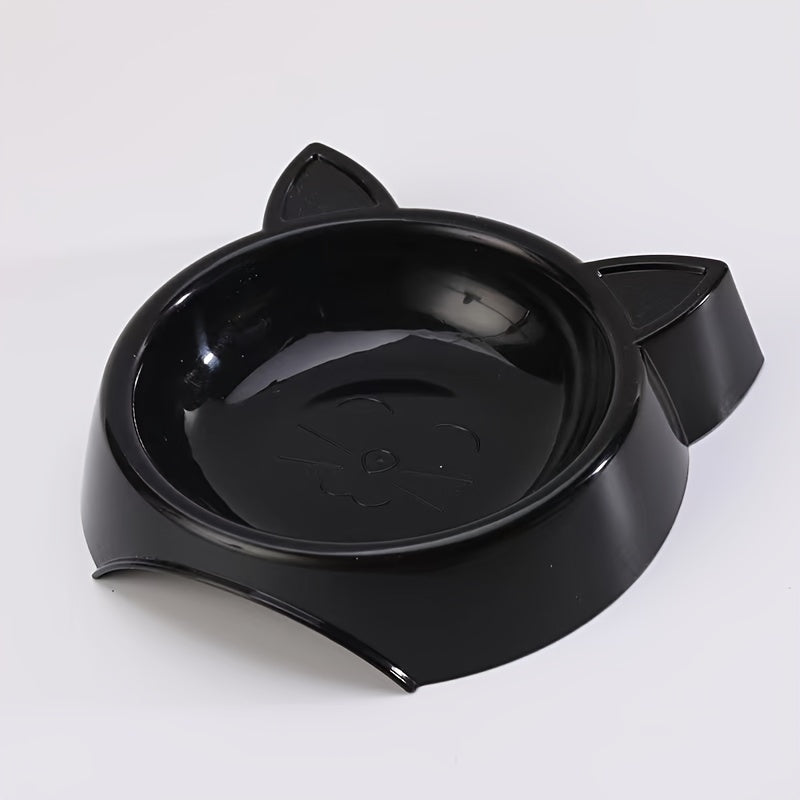 Plastic Cat Dog Bowl Anti Overturning Single Double Bowls For Food & Water