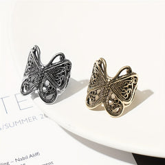 Vintage Butterfly Ring For Men Open Adjustable Casual Jewelry Gift