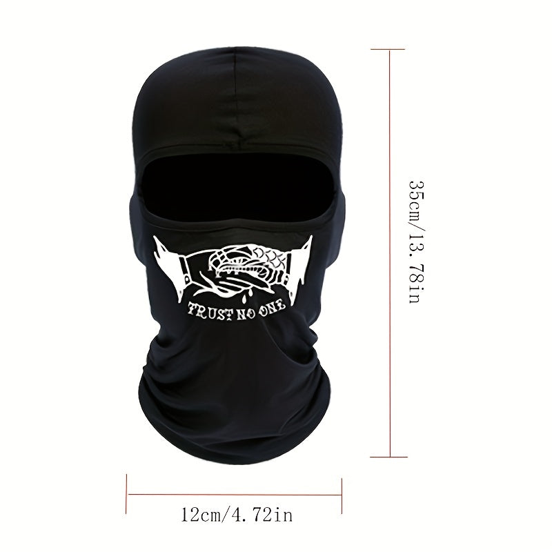 Shake Hands Print Balaclava Solid Ski Mask Windproof Neck Warmer Gaiter