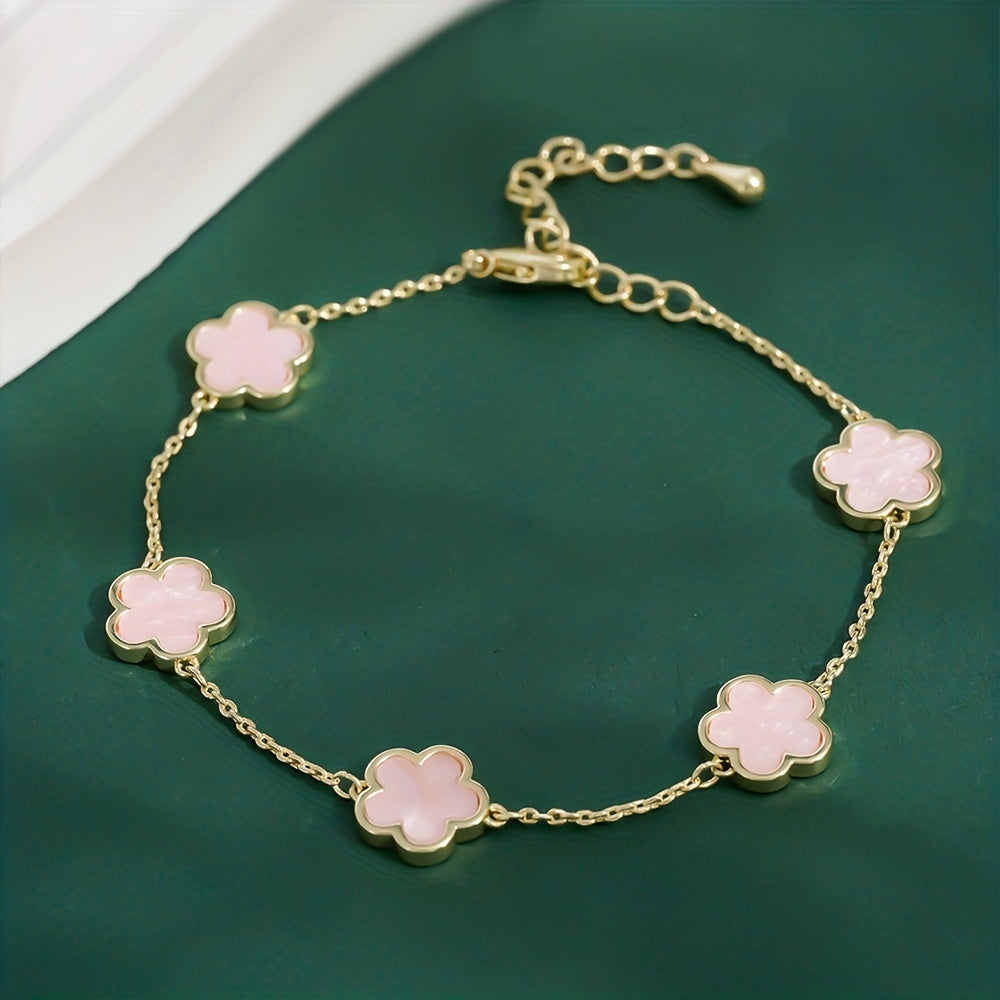 Ladies Flower Copper Bracelet Birthday Gift