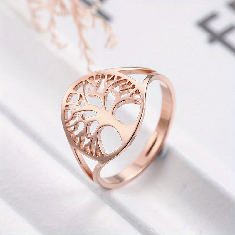 Tree Of Life Adjustable Ring Viking Stainless Steel Finger Rings