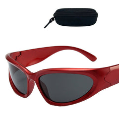 Irregular Frame Sports Sunglasses UV Protection