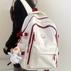 Bear Pattern Backpack Preppy Style School Bag