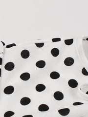  Retro Dress Women's Plus Colorblock Dot Print Short Sleeve