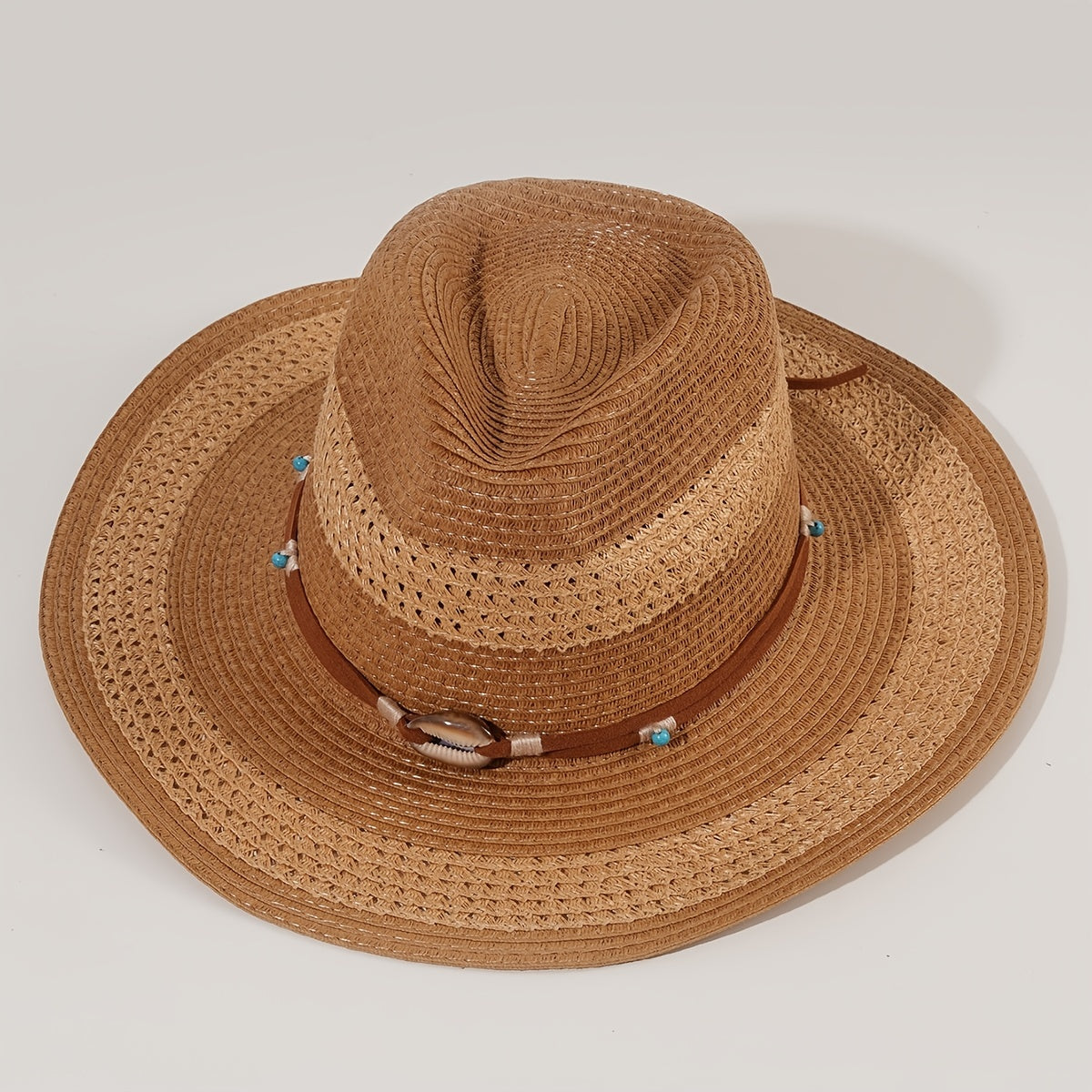Dark Khaki Cowgirl Cowboy Hat British Style Beach Travel Sun Hat Vintage