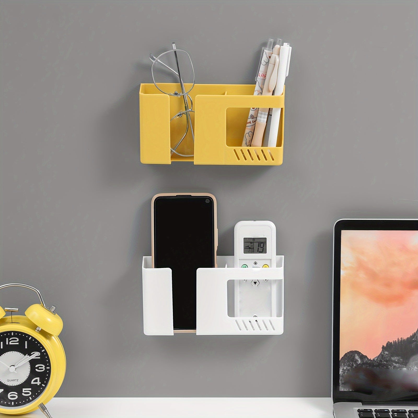 Remote Control Storage Box Wall Hanging Organizer