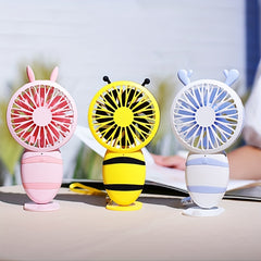 Mini USB Rechargeable Handheld Fan with Phone Holder
