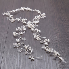 Wedding Bridal Headband Headpieces Crystals Faux Pearls Hair Vine