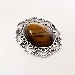 Vintage Boho Style Natural Crystal Stone Alloy Pendants