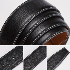 Men's Leather Belt Pin Buckle Business Suit Waist Strap