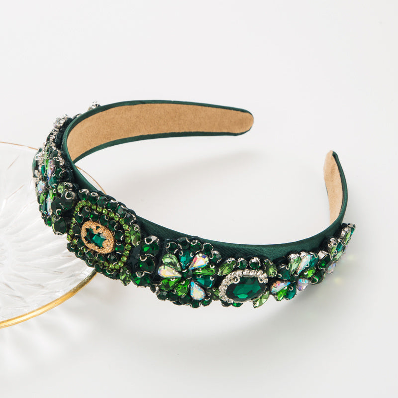 Rhinestone Pearl Headband Velvet Jewelry Hairband