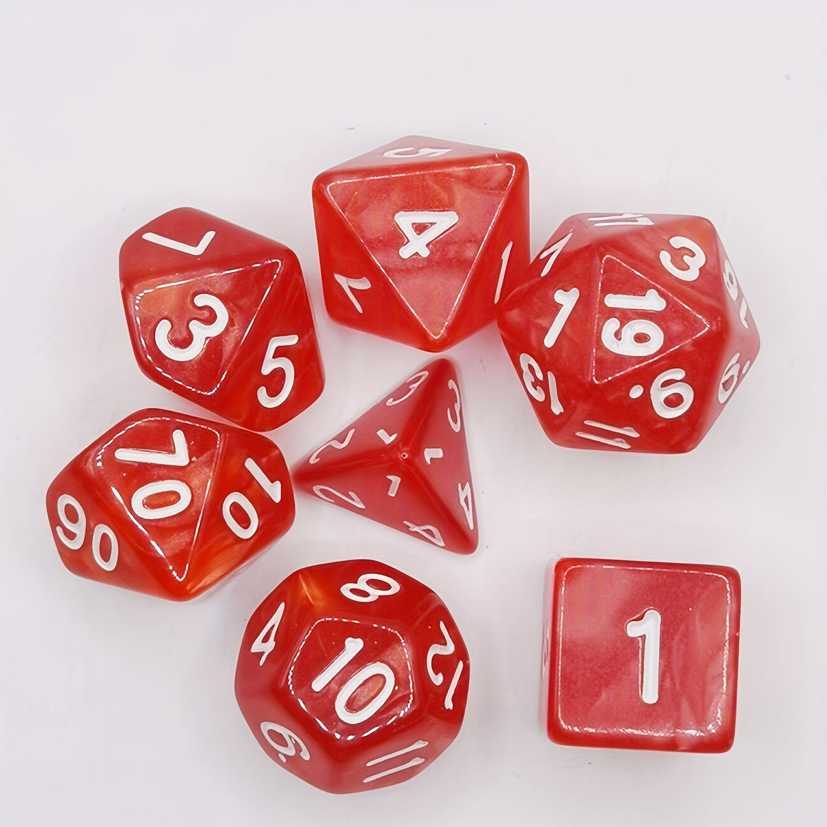 7pcs Sided Dice Set Table Games Funny Dice Game Family Gathering