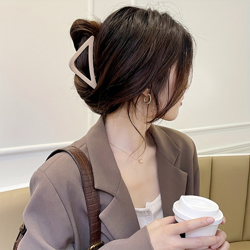 Matte Triangle Hair Claw Large Shark Claw Ponytail Holder Hair Accessories