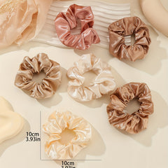 6pcs Soft Fabric Scrunchies Hair Tie Elastic Ponytail Holder Hair Accessories
