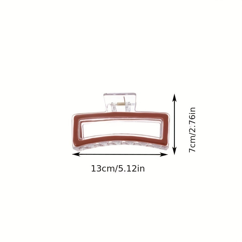Large Sweet Hair Claw Hollow Rectangle Shaped Hair Claw Women Non-slip