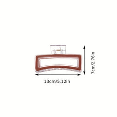 Large Sweet Hair Claw Hollow Rectangle Shaped Hair Claw Women Non-slip