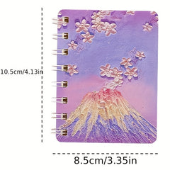 80pg Painting Landscape Coil Book A7 Mini Pocket Notepad Diary