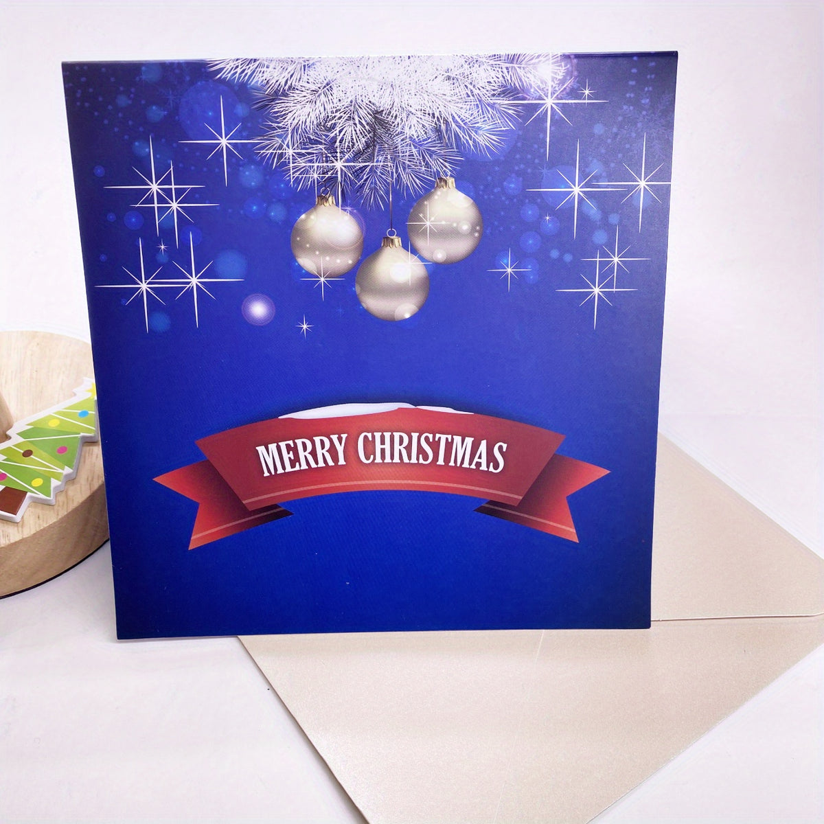 3D Stereo Cartoon Christmas Cards With Envelopes