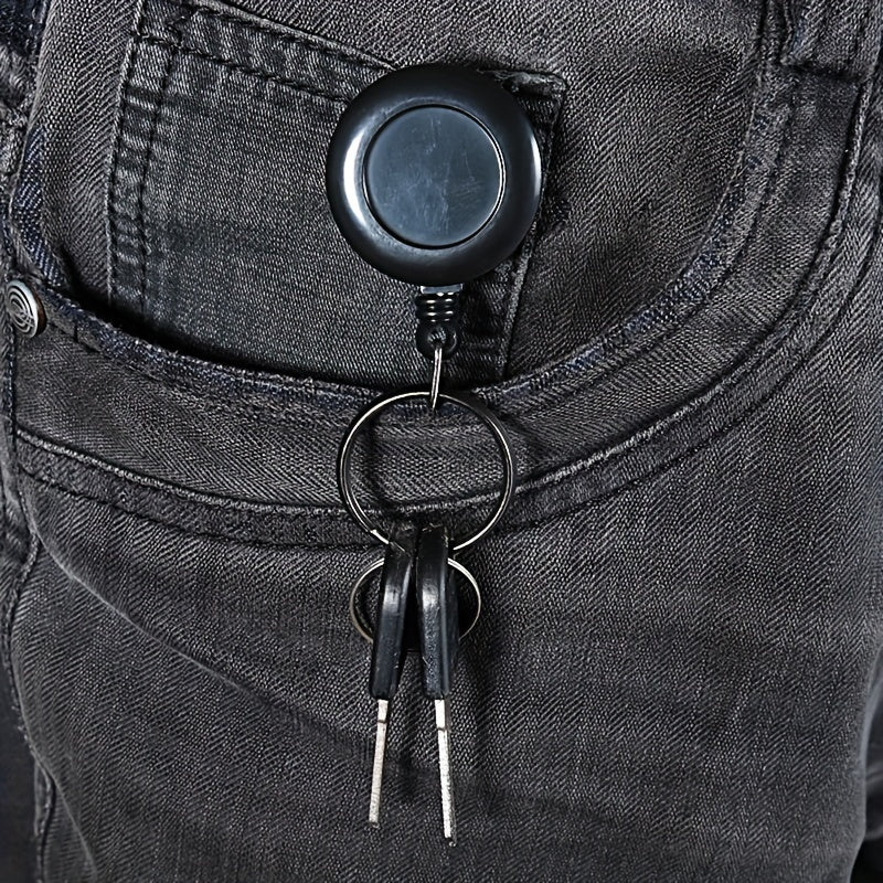 Retractable Lanyard Keychain Telescopic Reel Holder