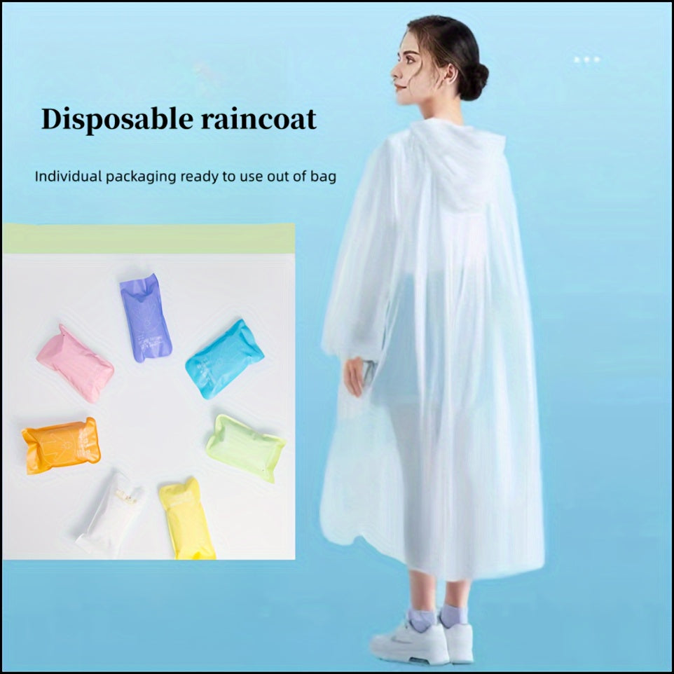 7pcs Portable Disposable Raincoats for Outdoor