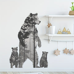 Cartoon Polar Bear Wall Sticker Children's Bedroom Decoration