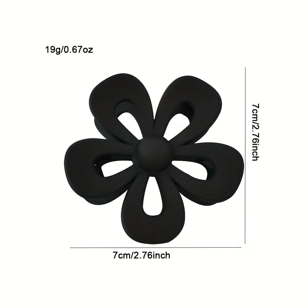 6pcs Cartoon Flower Hair Claw Clip Matte Banana Clip