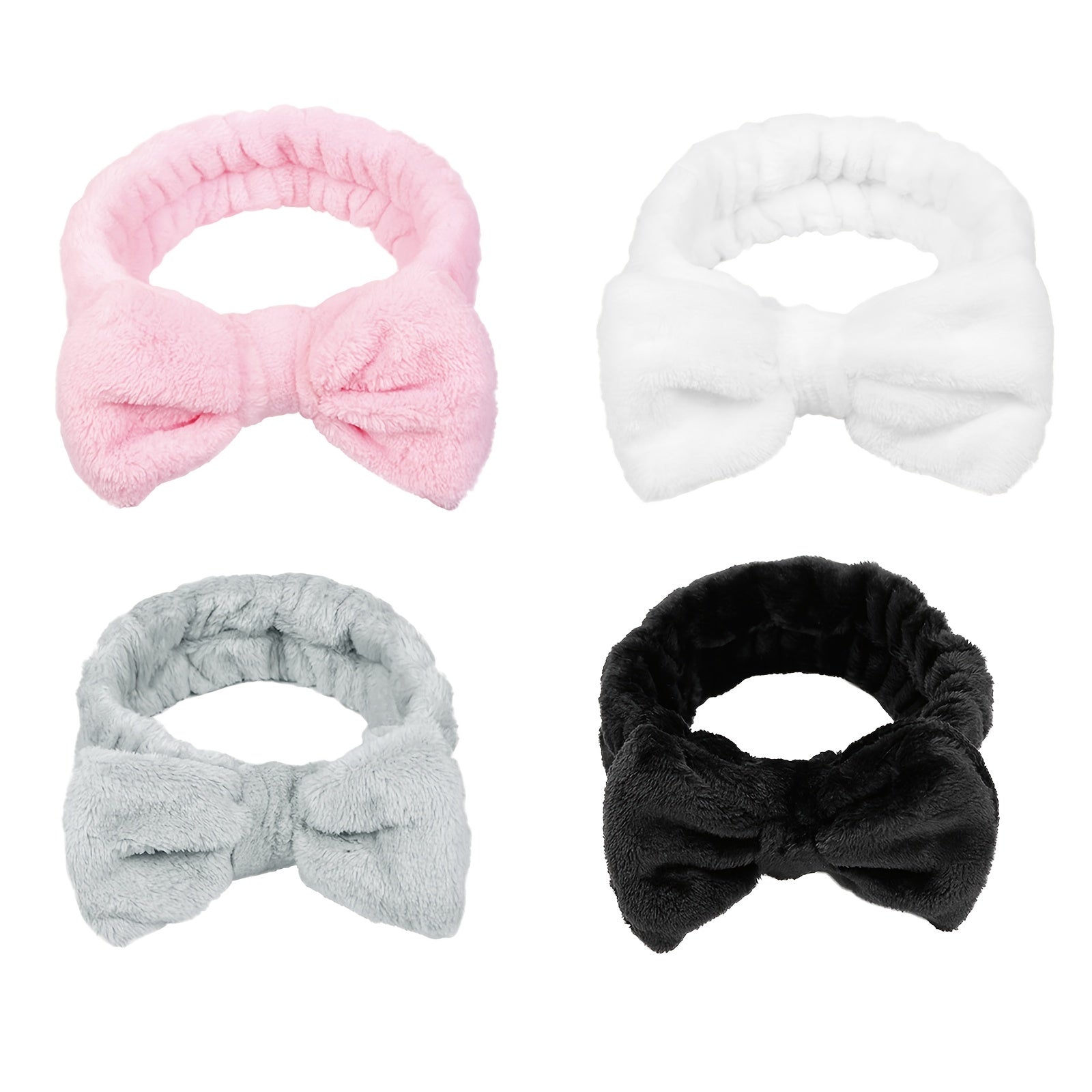 Soft Coral Fleece Spa Headband for Women Girls Skincare Shower