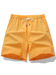 Quick Dry Men's Drawstring Shorts for Summer Gym Workout