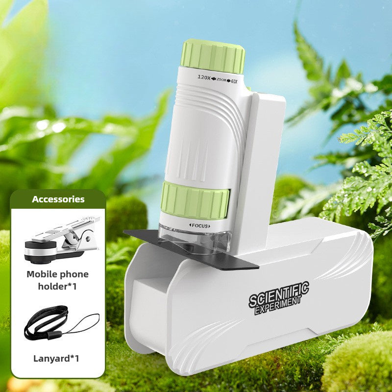 Kids' Portable Microscope with Detachable Base Compact Science Toy