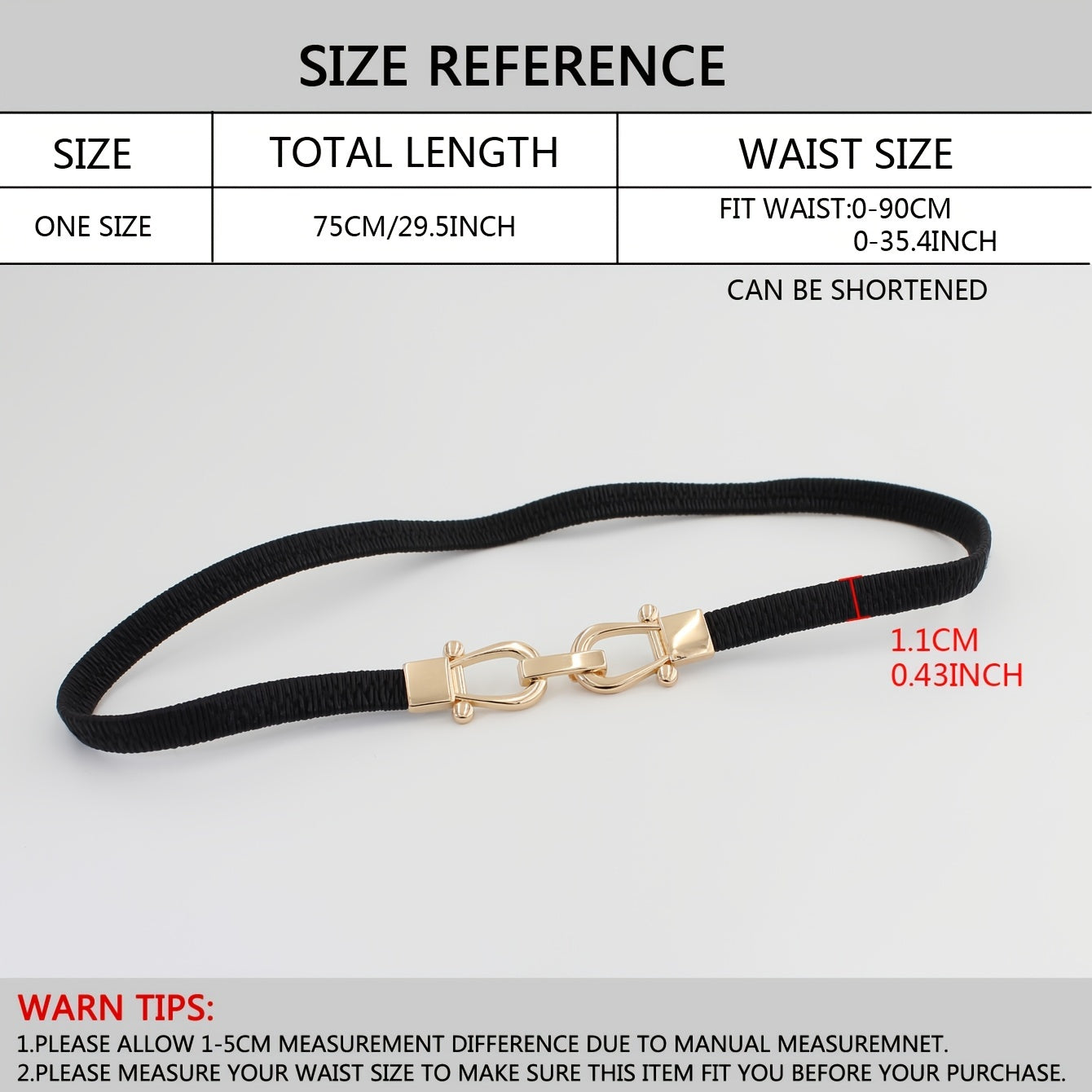 Vintage Elastic Stretchy Thin Belt Waist Cinch Belt