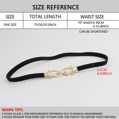 Vintage Elastic Stretchy Thin Belt Waist Cinch Belt