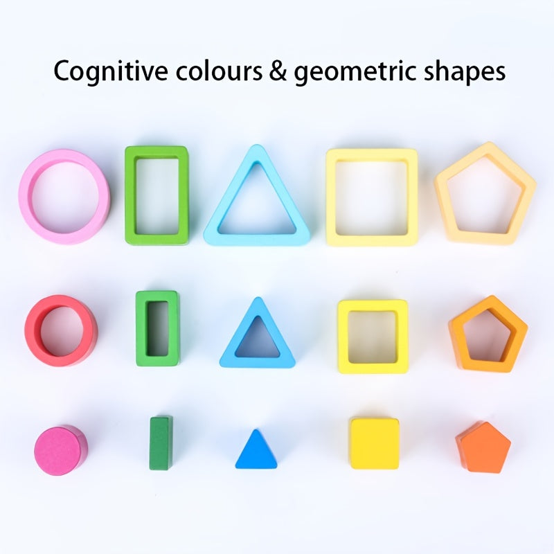 Wooden Sort & Stack Toy for Toddlers
